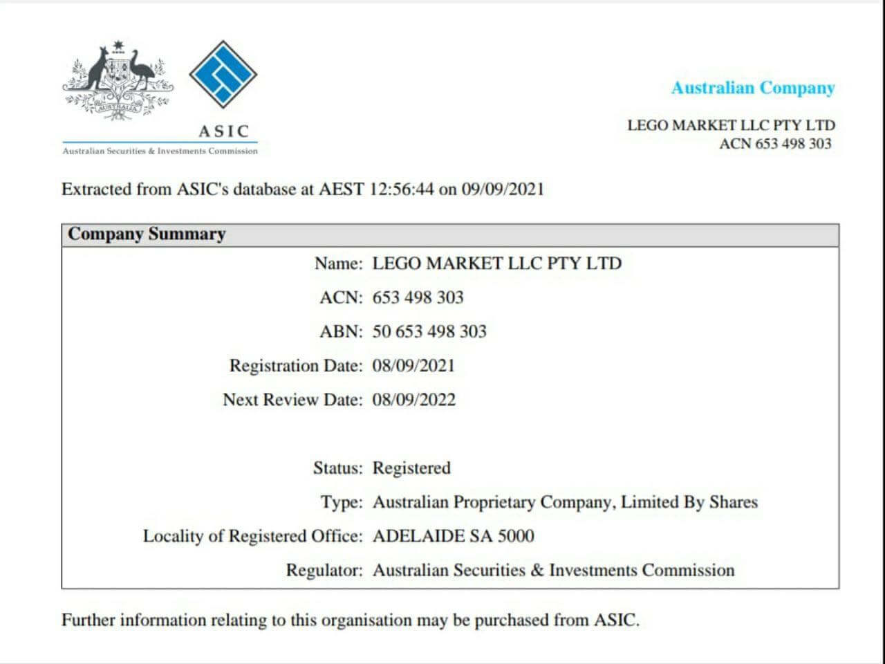 certificate compliance autotrade gold legomarket LCC